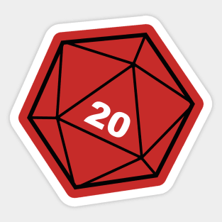 D&D Dice D20 Sticker